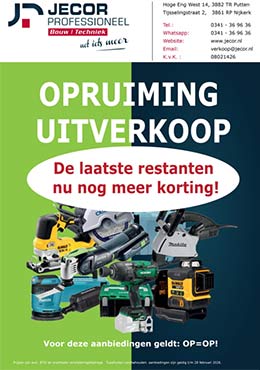 Machine opruimings uitverkoop
